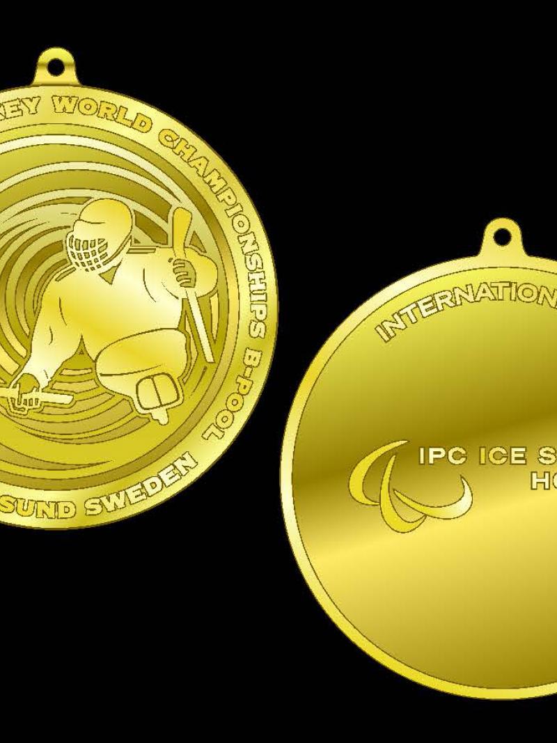 Gold medal for 2015 IPC Ice Sledge Hockey World Championships B-Pool, Ostersund, Sweden 