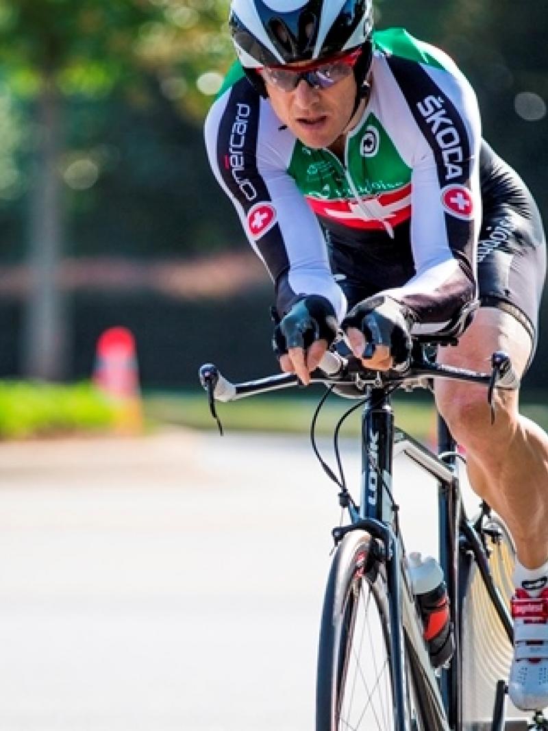 Man riding a bike