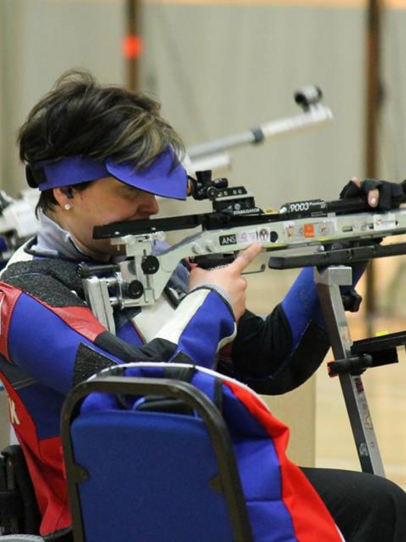 Veronika Vadovicova concentrates on her next shot.