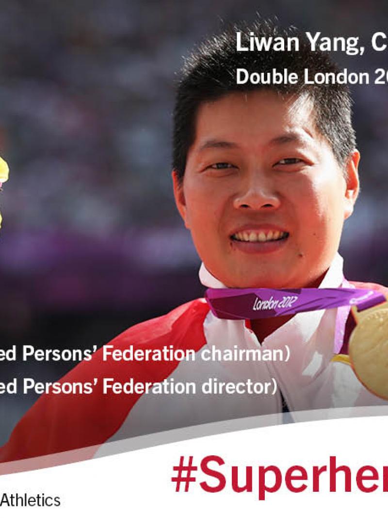 Women with short black hair poses with a medal