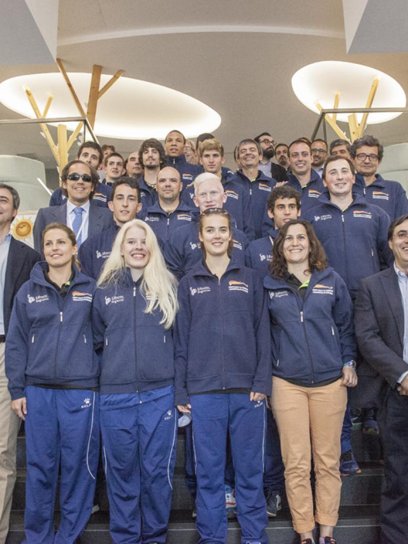 Liberty Seguros team of Para-Athletics Promises during a reception held at the company’s headquarters in Madrid, Spain.