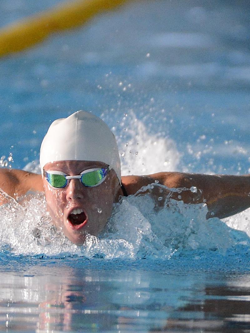 Darya Stukalova from Russia swims during the Women's 200M Individual Medley SM12 final during 2013 IPC Swimming World Championship in Montreal, Canada.