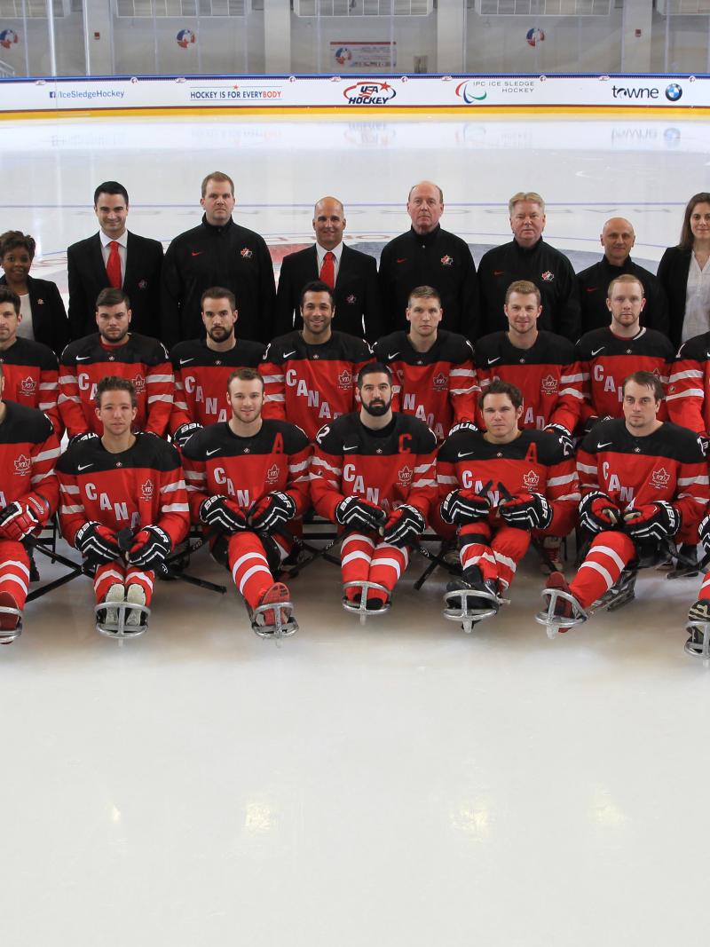 Team Canada at the 2015 IPC Ice Sledge Hockey World Championships A-Pool in Buffalo, USA
