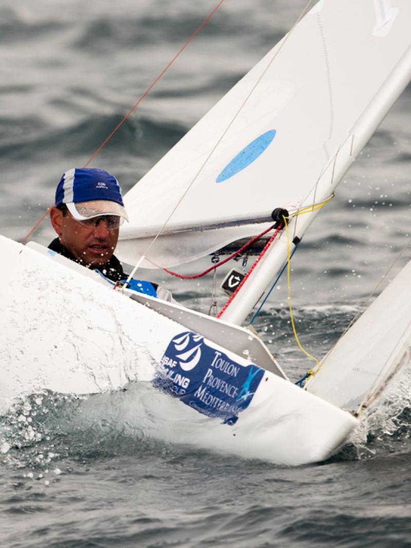 Damien Seguin of France secured the victory in the final 2.4mR race of the week