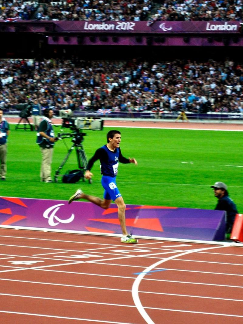 Gabriel de Jesus Cuadra Holmann competes at the London 2012 Paralympic Games.