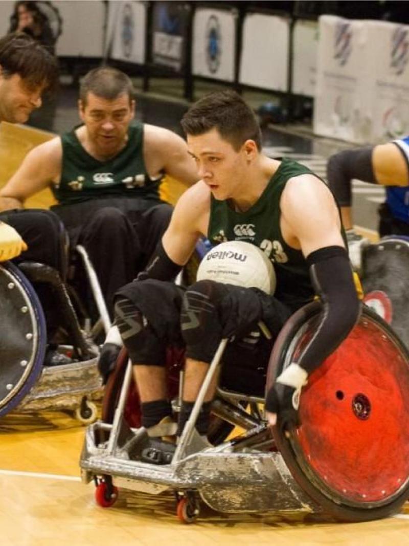 Ireland’s 16-year-old wheelchair rugby rising star, Thomas Moylan