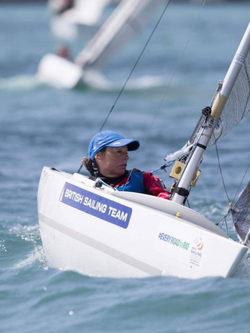 Sailor races in 2.4mR event.