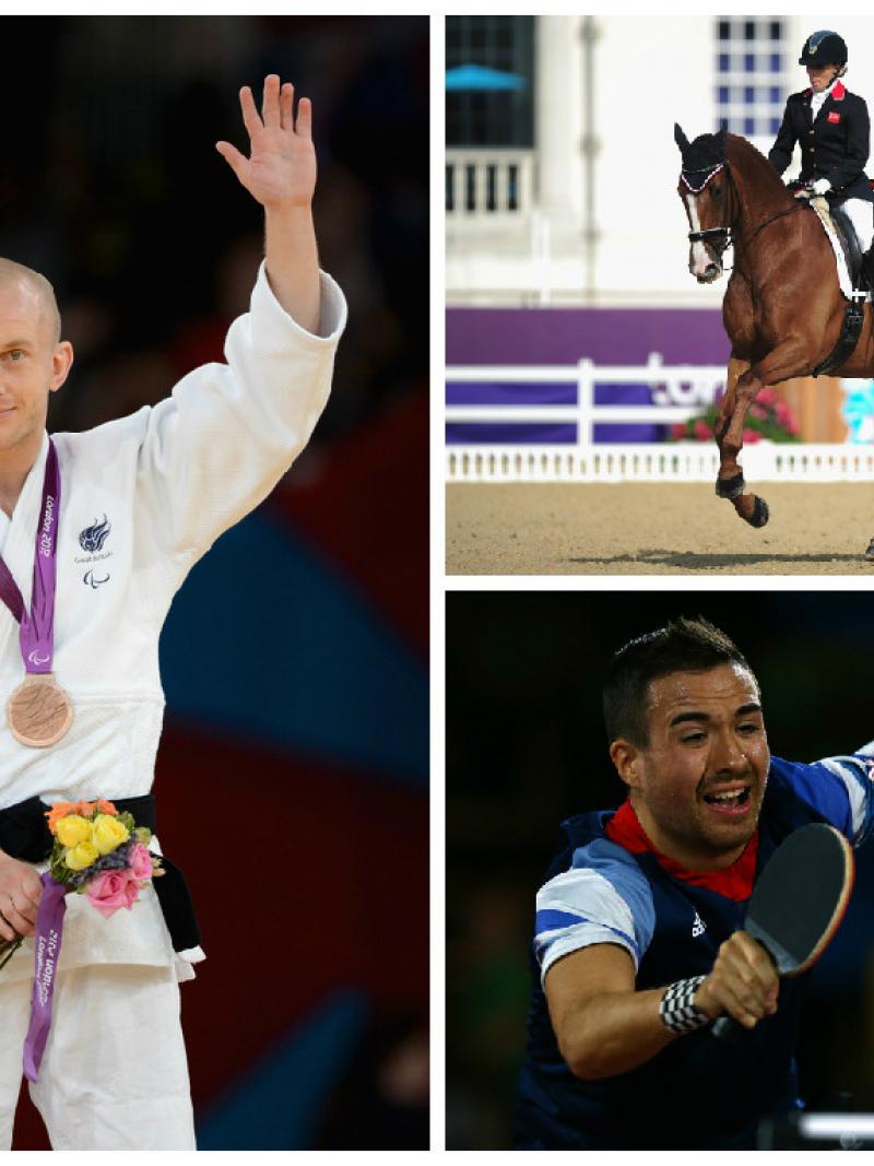 Paralympic medallists Ben Quilter, Sophie Wells and Will Bayley