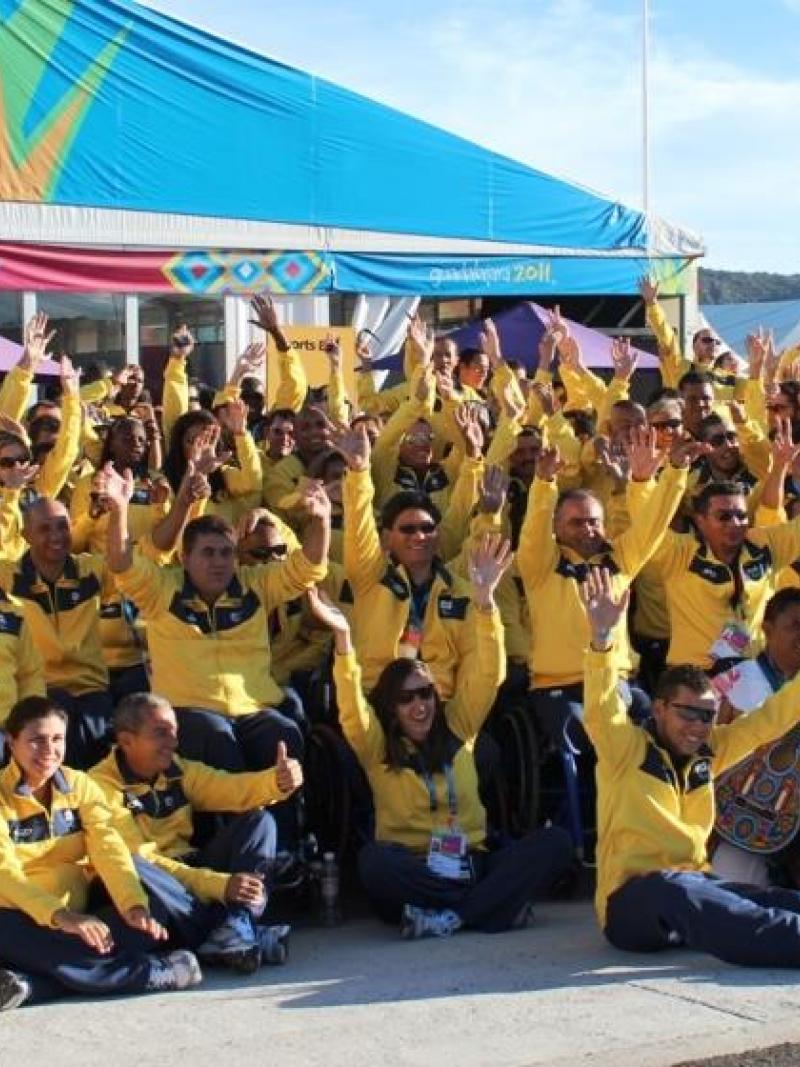 Brazilian athletes at the Guadalajara 2011 Parapan American Games.