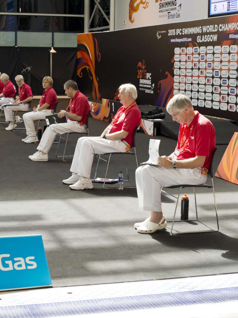 Picture of swimming officials