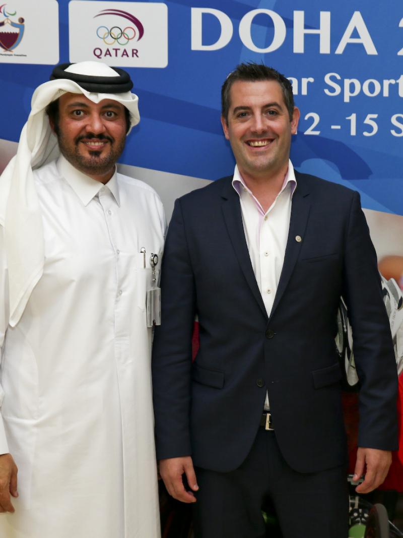 Ameer al-Mulla and Ryan Montgomery after the Press Conference