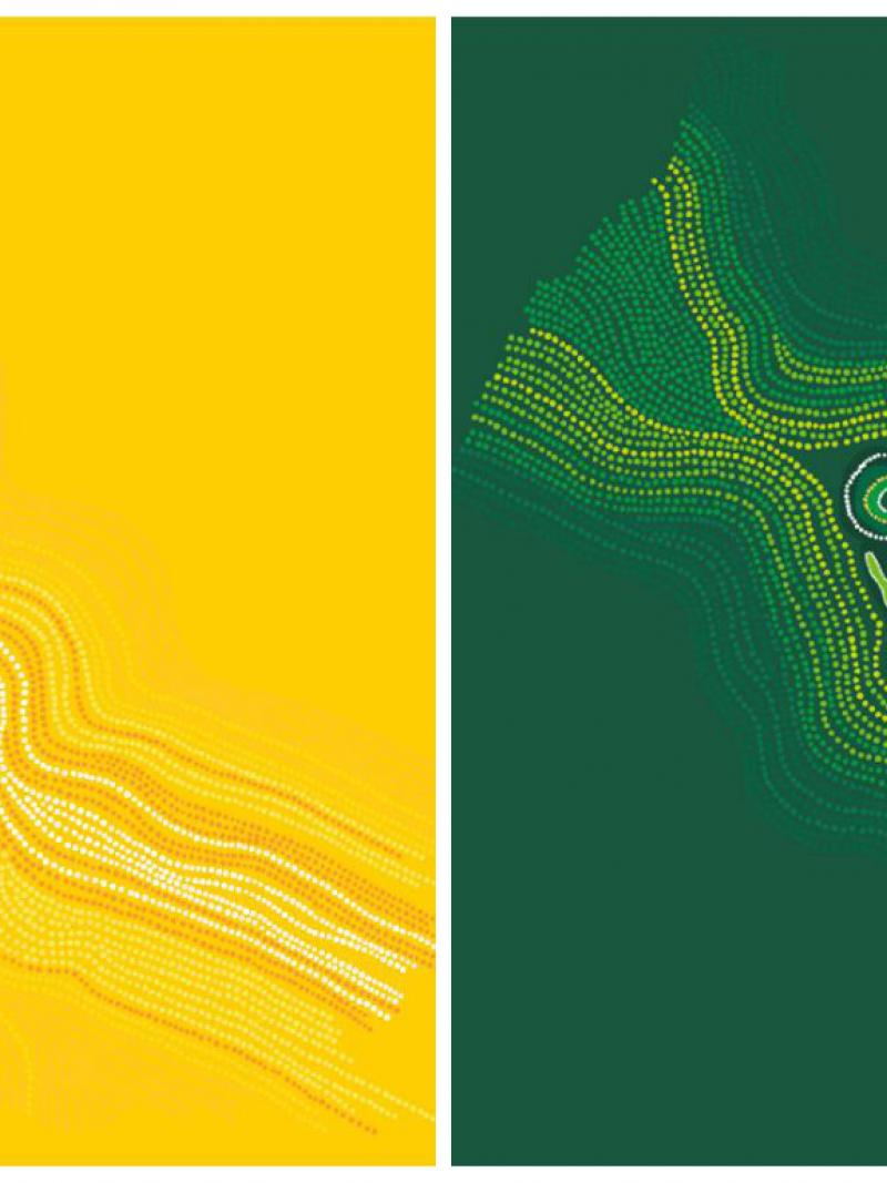 Balarinji’s textile design for Australian Paralympic uniform 