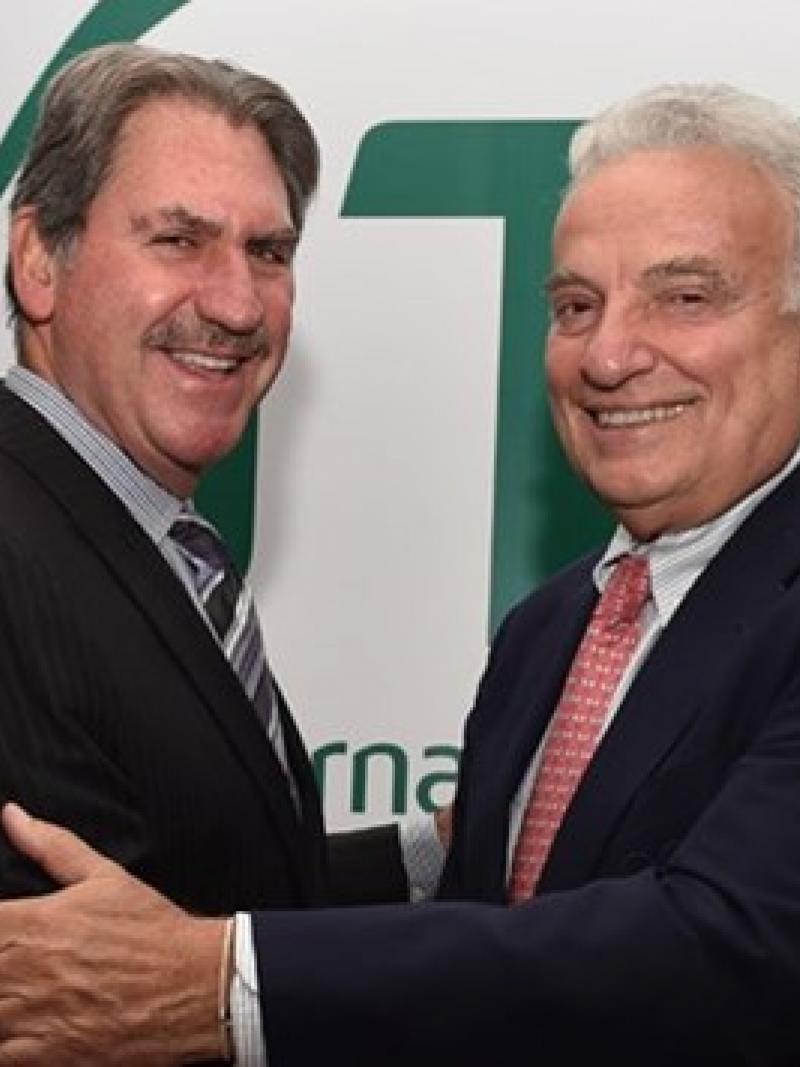 Two men shaking hands