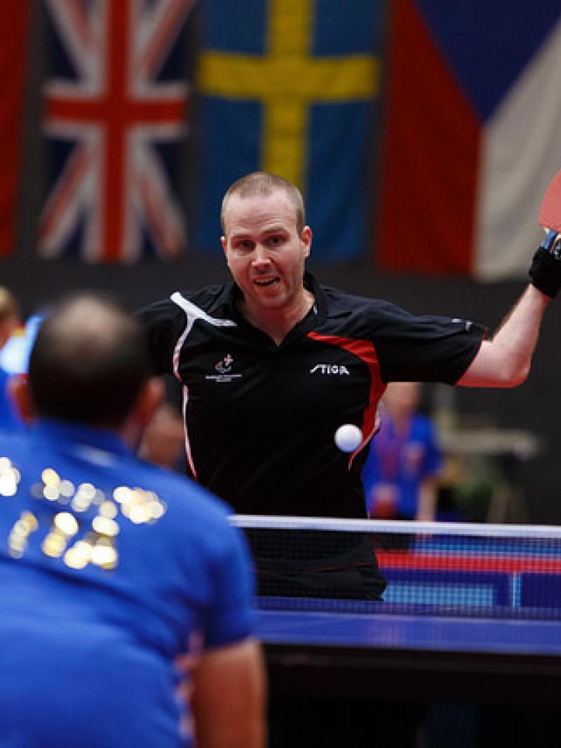 table tennis player in action