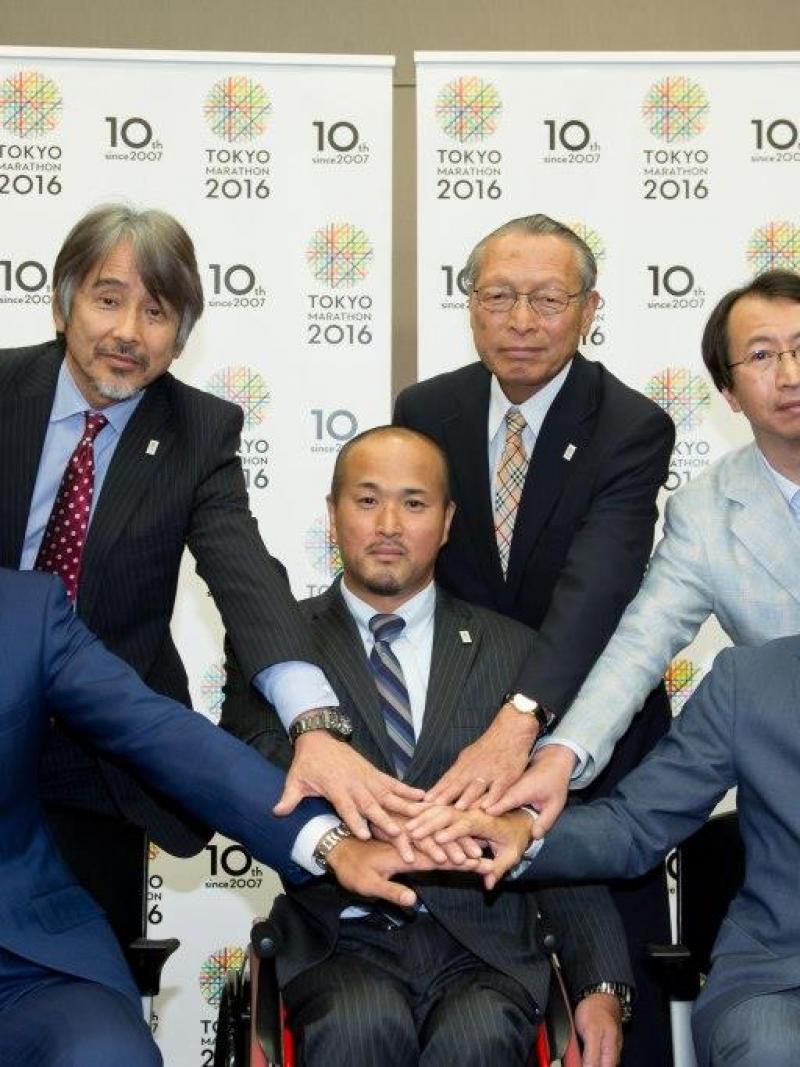 Masazumi Soejima at a press conference