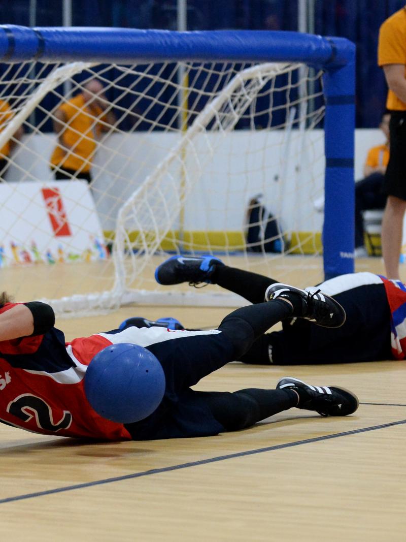 Goalball women's gold medal game between USA and Brazil at the Toronto 2015 Parapan American Games.