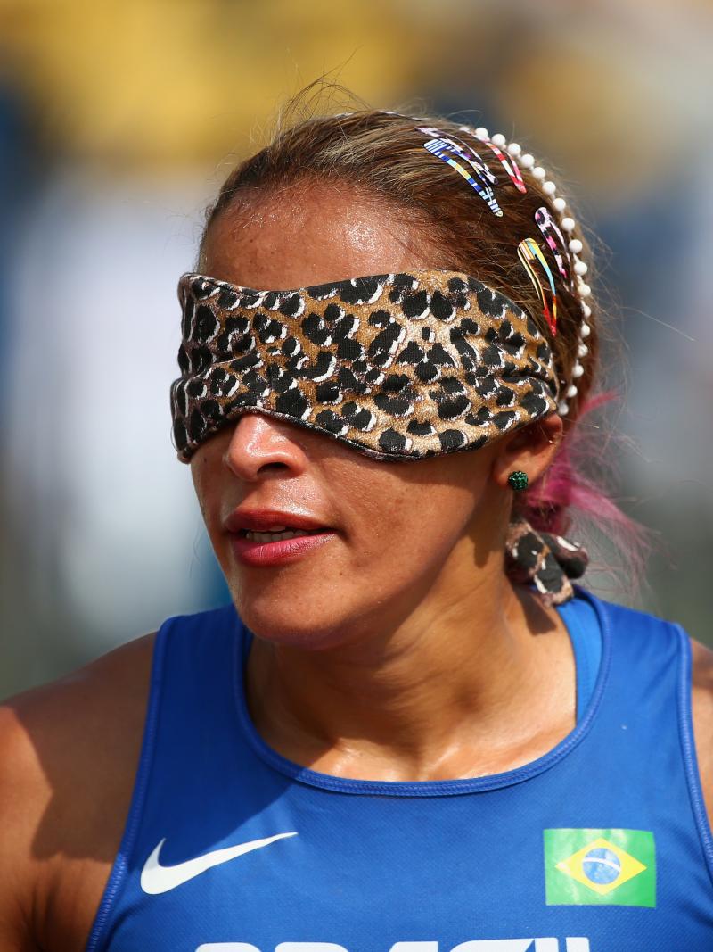 Blindfolded woman