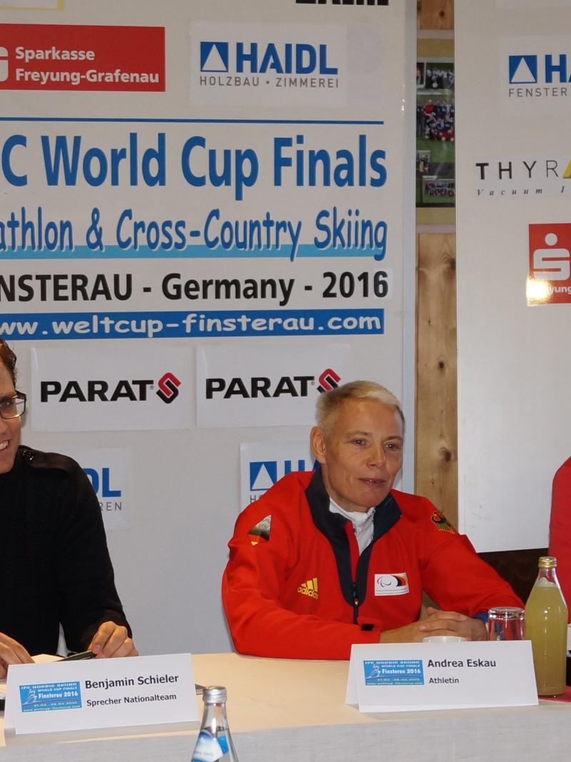 Andrea Eskau at the press conference