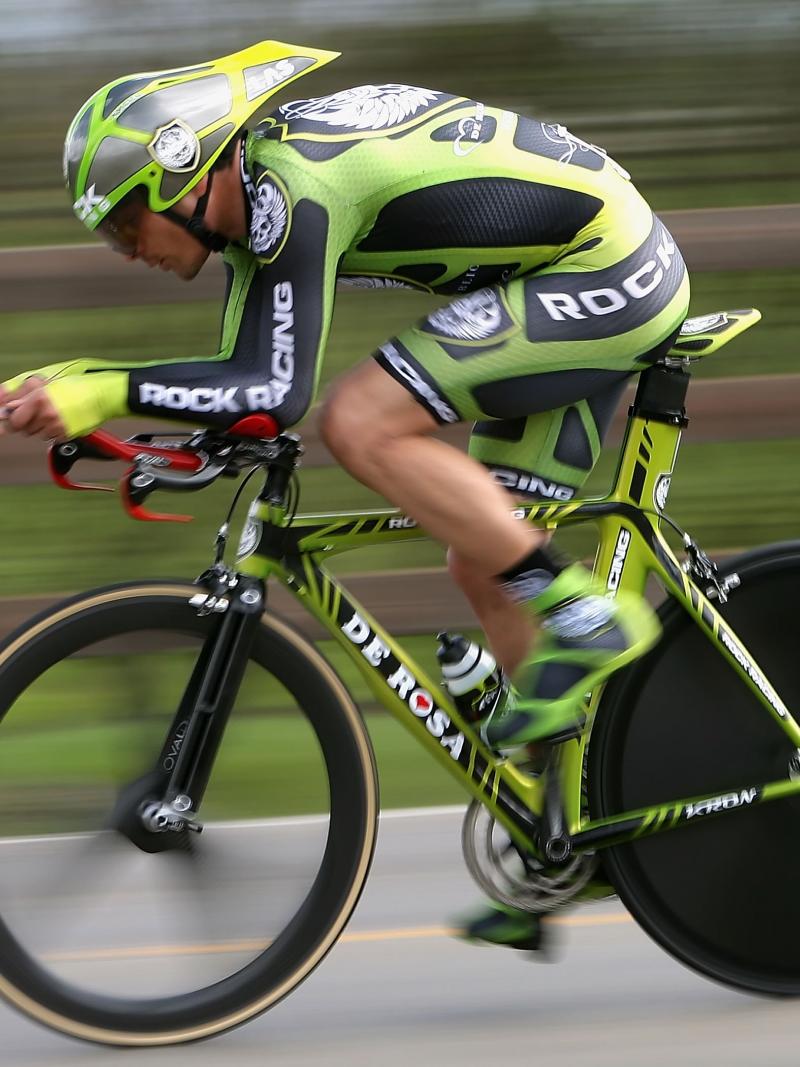 Michael Creed of U.S.A., riding for Rock Racing, competes in the Stage 5 time trial of the AMGEN Tour of California on February 22, 2008 in Solvang, California.