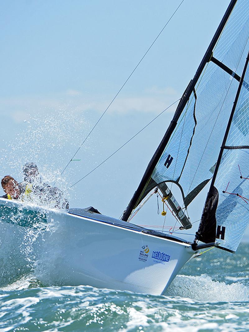 Dan Fitzgibbon and Liesel Tesch at the 2014 World Cup in Melbourne, Australia.