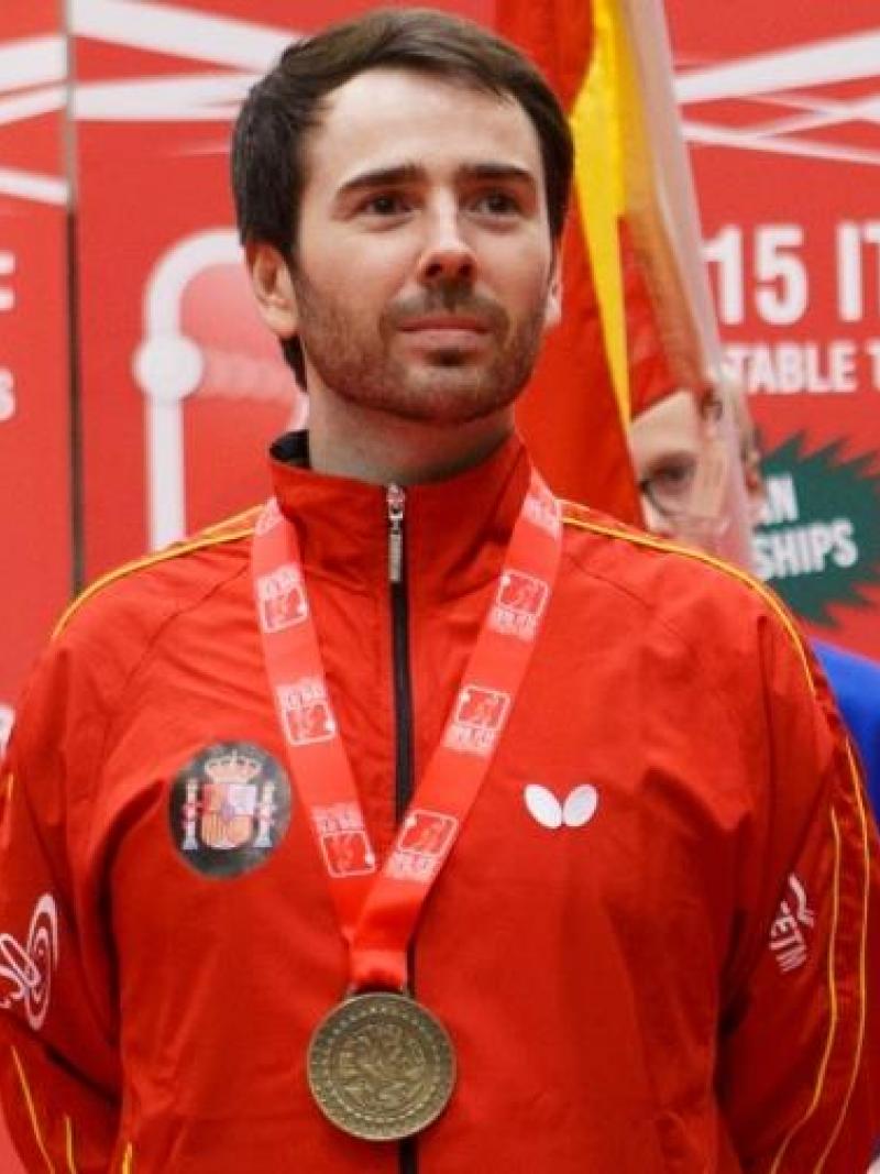 Alvaro Valera of Spain at the 2015 ITTF Para Table Tennis European Championships