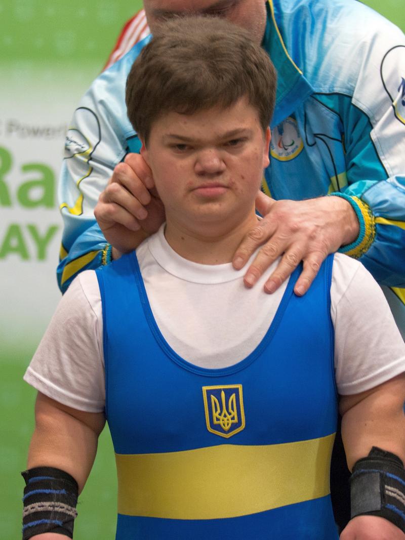 Mariana SHEVCHUK, Ukraine, at the 2015 IPC Powerlifting European Open Championships in Eger, Hungary.