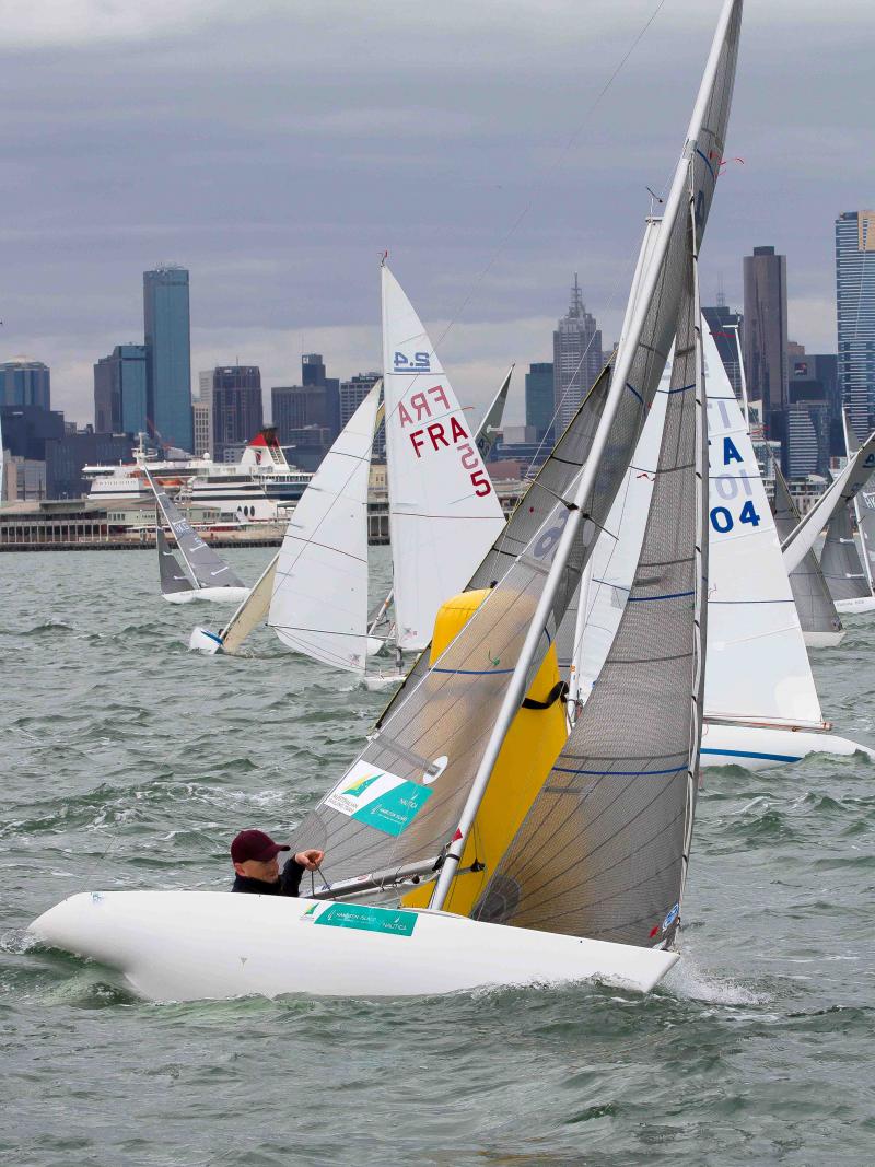 Man in sail boat