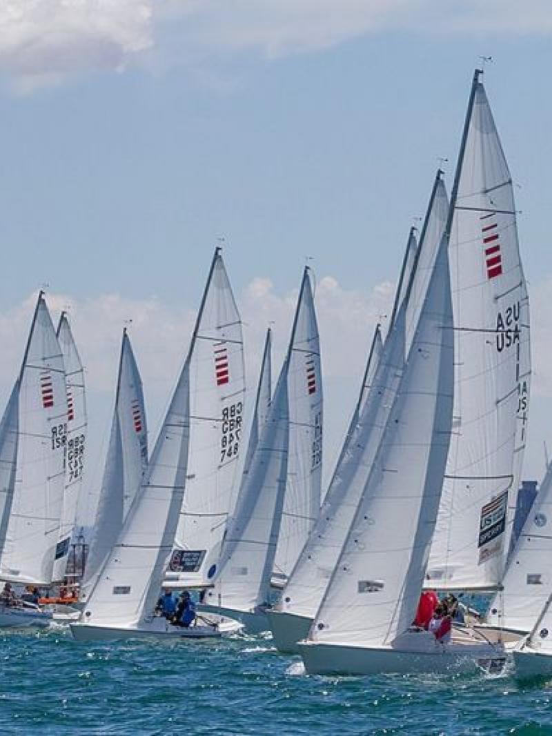 The SKUD18 Australian crew of Liesl Tesch and Daniel Fitzgibbon held on to win the race 10 of the 2015 Para Sailing World Championships in Melbourne, Australia.