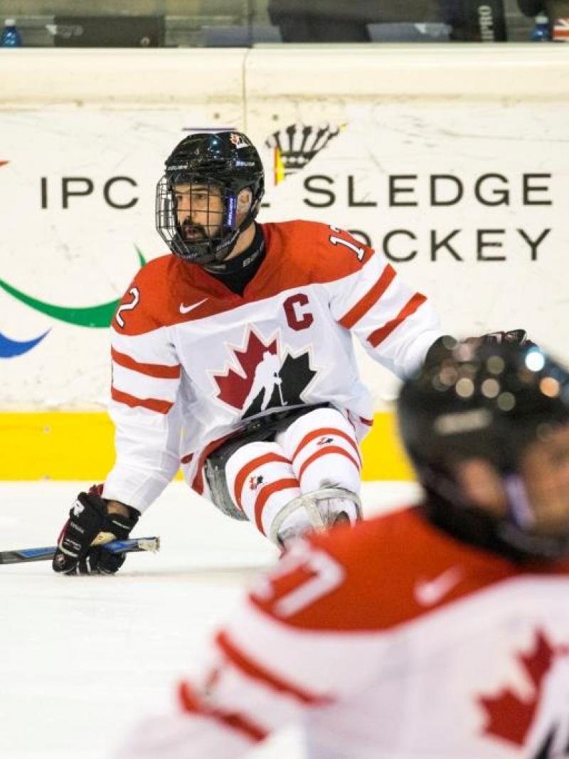 Canada took the lead at the top of the Torino 2015 ice sledge hockey international tournament table.