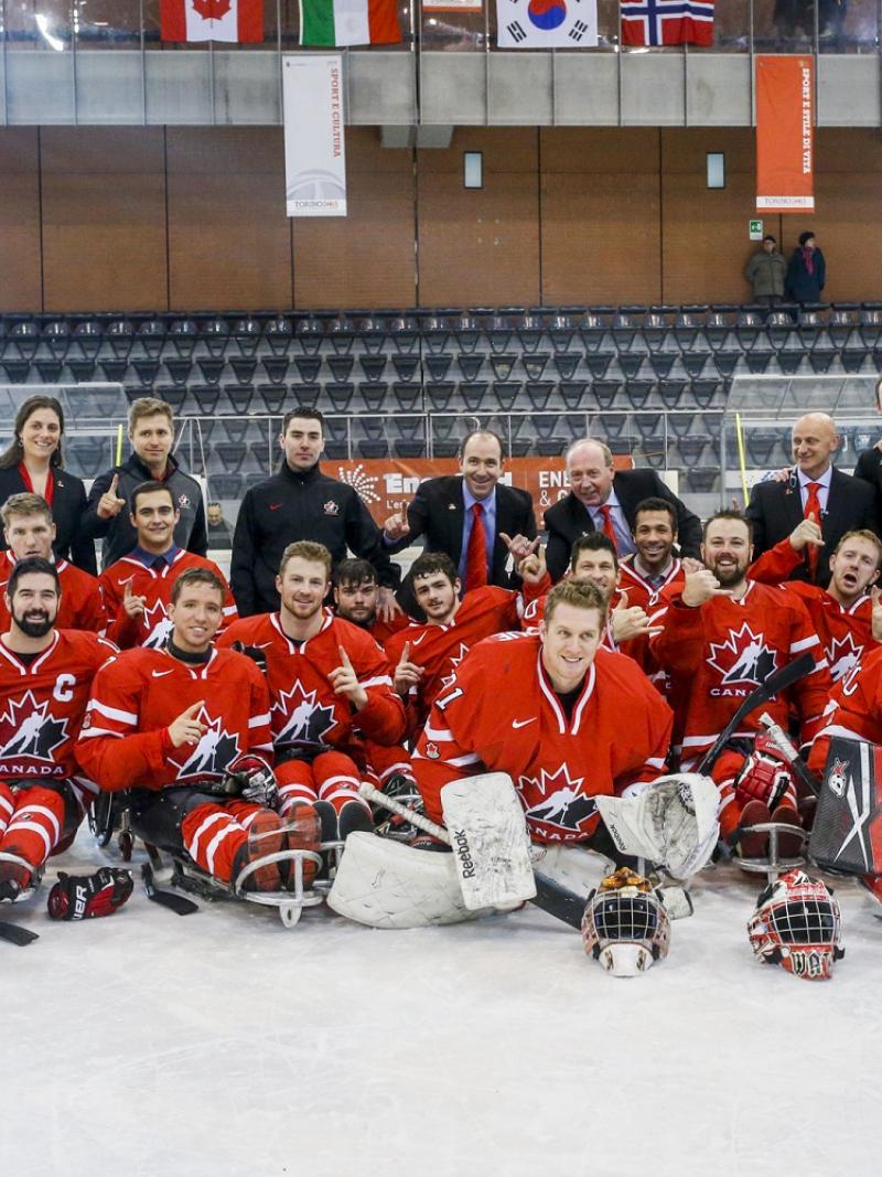 Canada triumphed at the Torino 2015 International Ice Sledge Hockey Tournament