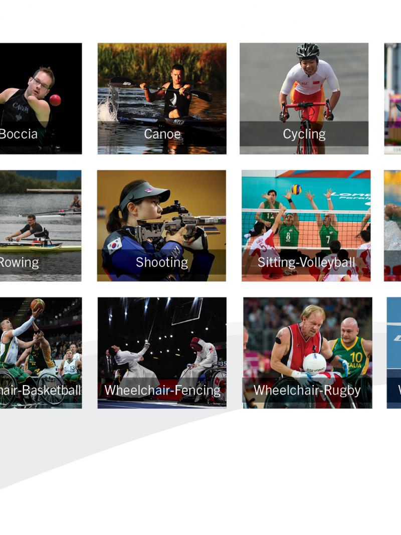 Collage of para-sport images 