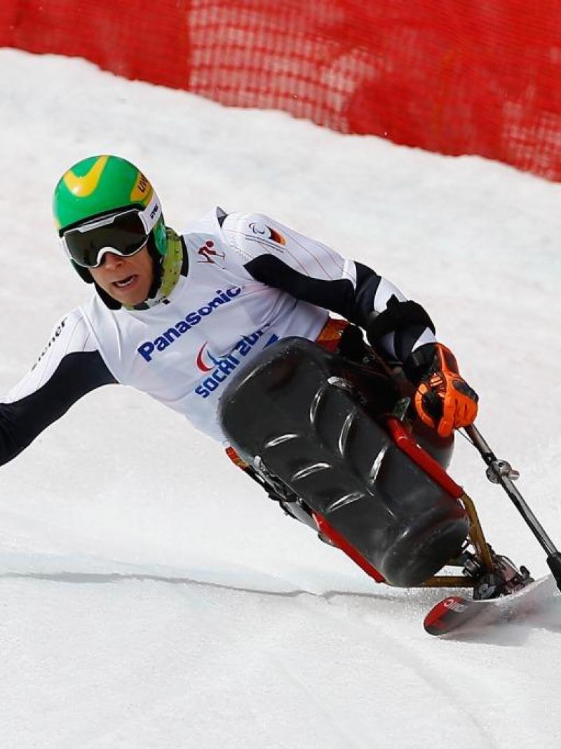 Georg Kreiter of Germany competes in Men's Downhill Sitting at the Sochi 2014 Paralympic Winter Games