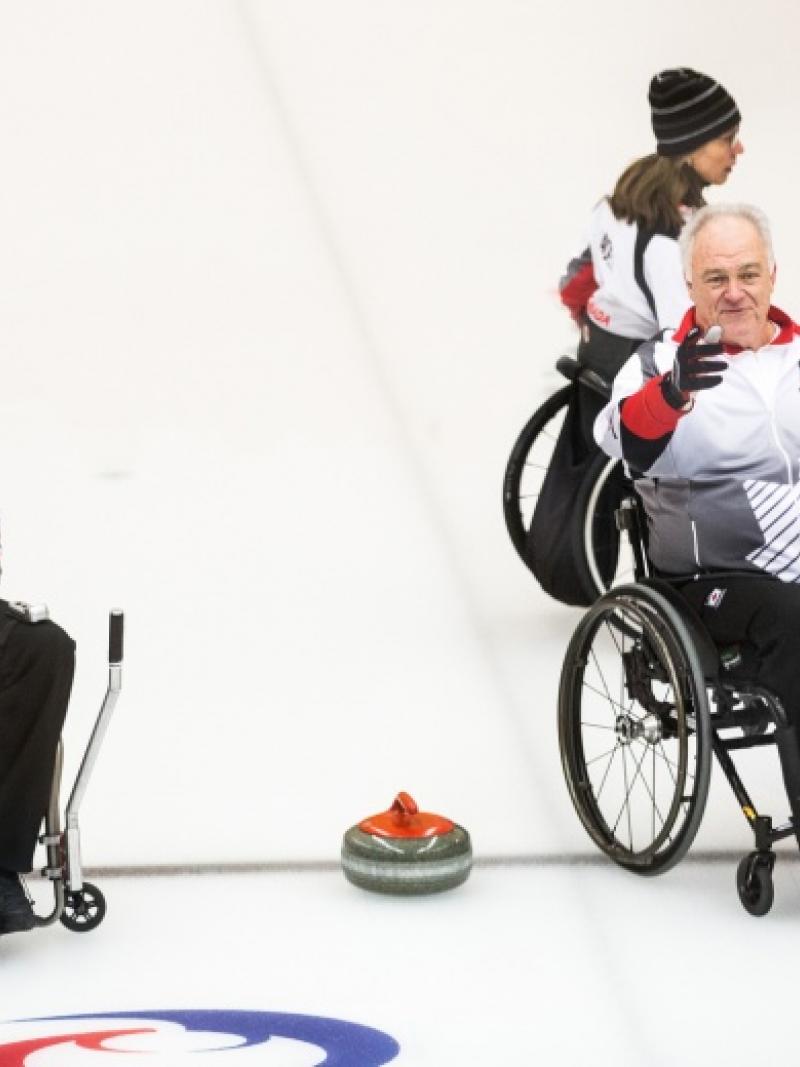 Jim Armstrong; Canada Skip and his team on the ice