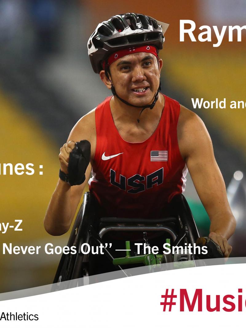 The dominant force in men’s T52 wheelchair racing shares with us his three favourite tunes.