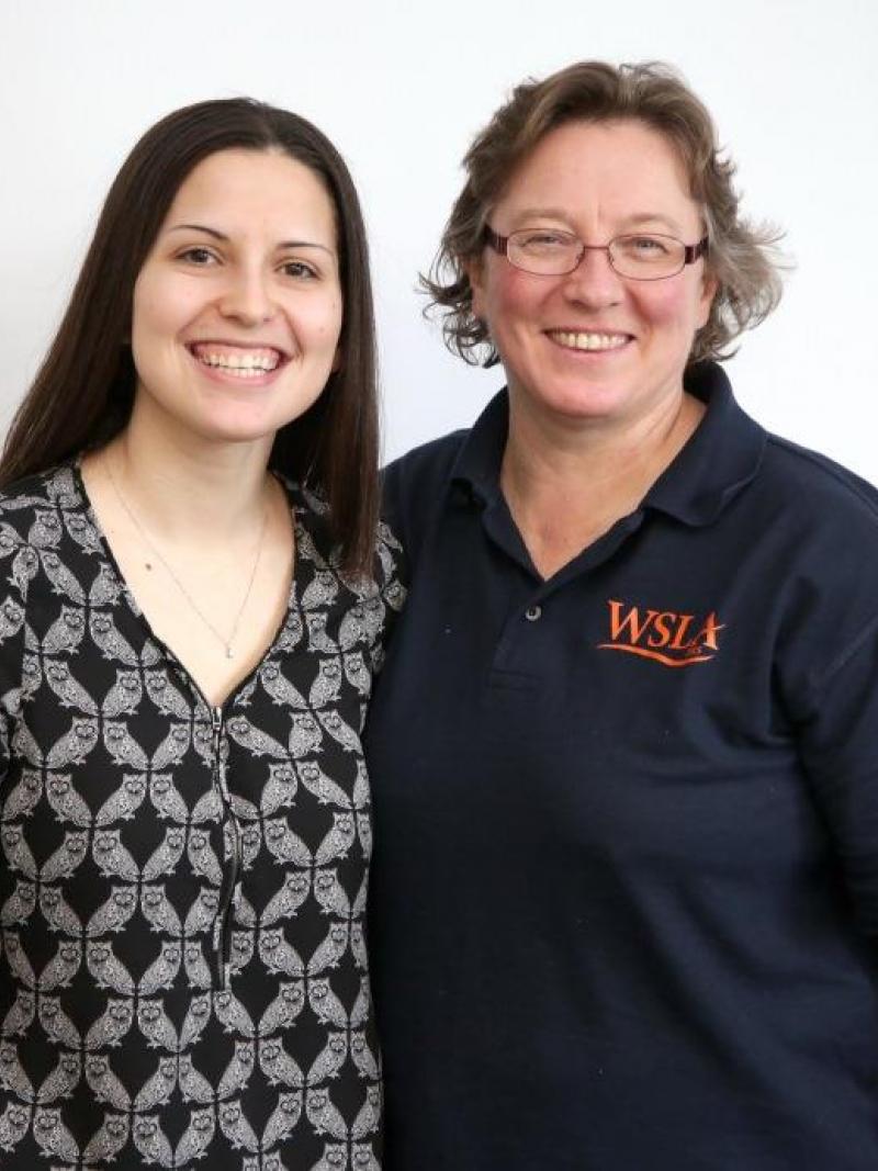 Ice sledge hockey coach Tara Chisholm and Barbara Daniels, a coach educator 