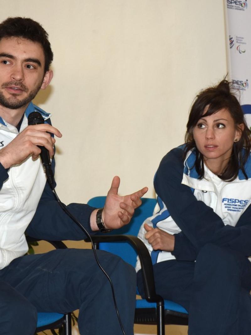 Italian athletes Giacomo Poli and Federica Maspero.