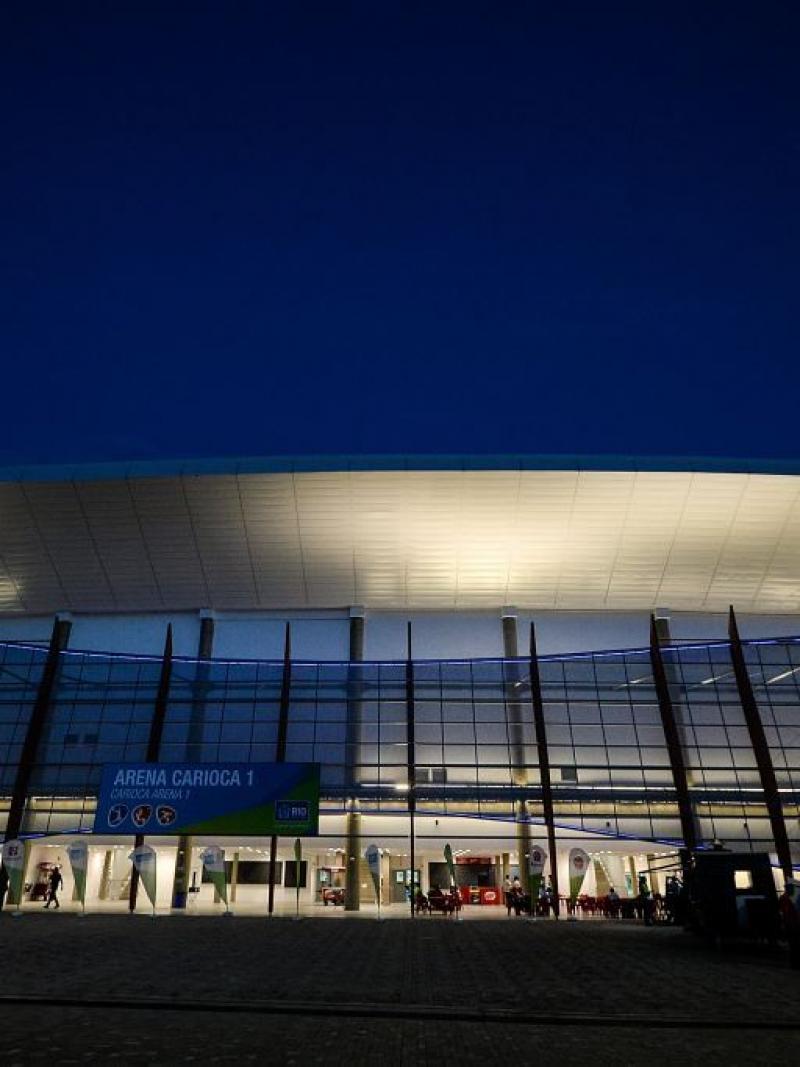 A general view of the Arena Carioca 1 at the Olympic Park.