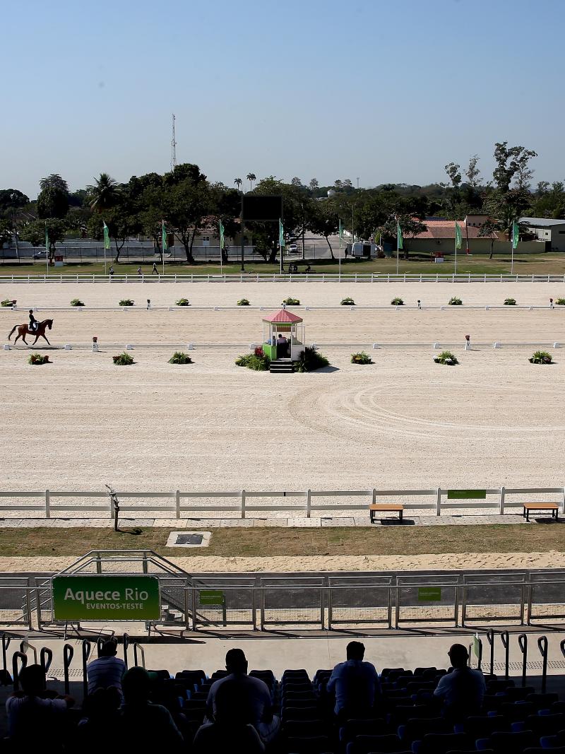 Aerial view on equestrian stadium