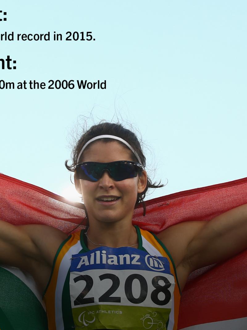 Woman with South African flag