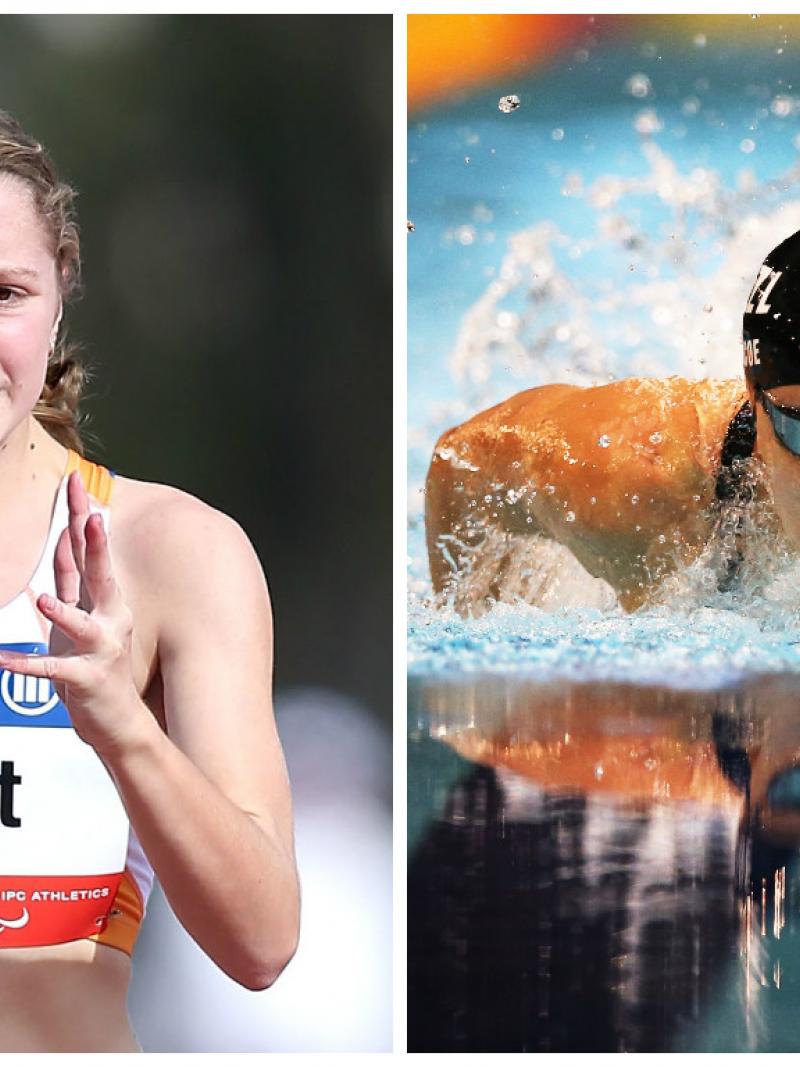 Australian sprinter Isis Holt and New Zealand swimmer Sophie Pascoe break world records.