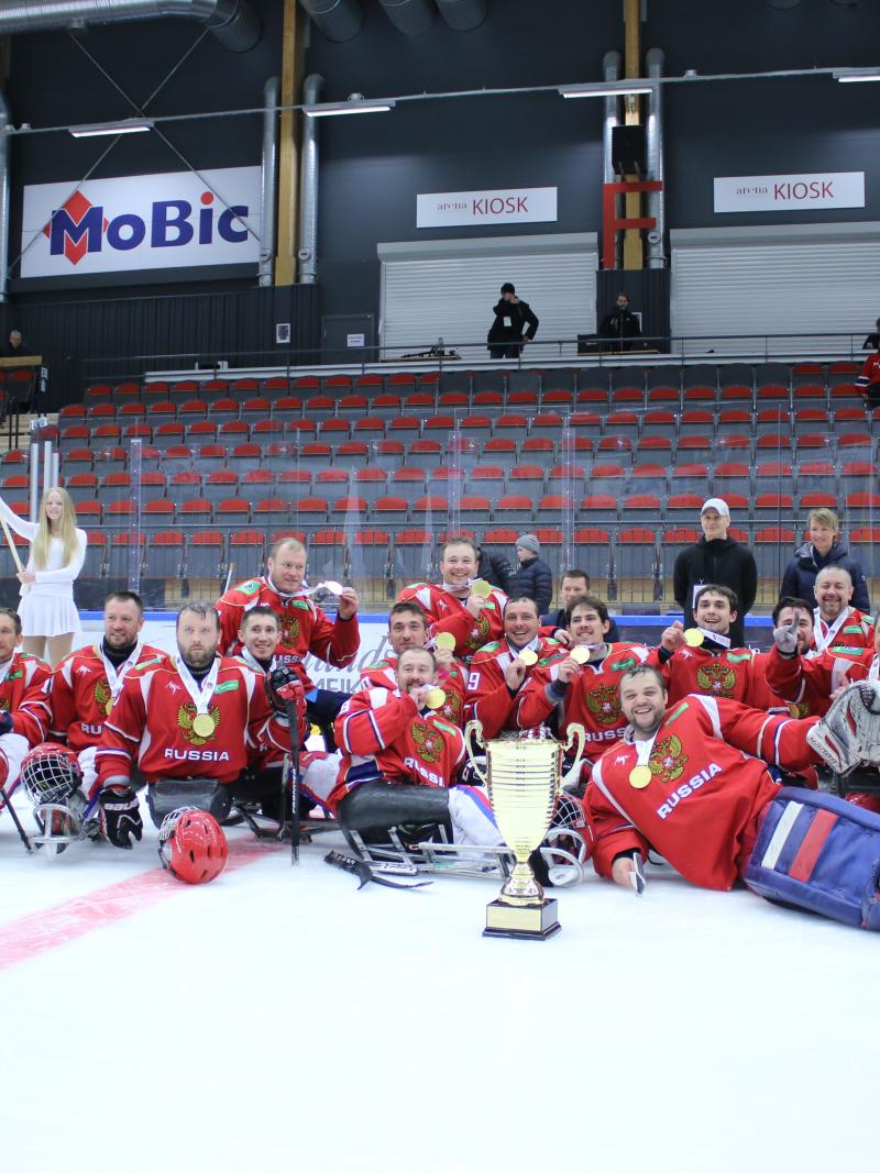 Russia become the European champion in ice sledge hockey.