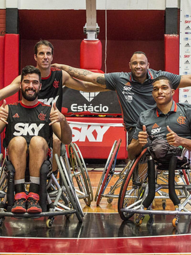 Brazilian wheelchair basketball players meet league winners Flamengo