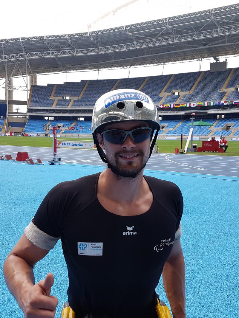 Switzerland's Marcel Hug after competing in the Rio 2016 test event in May.