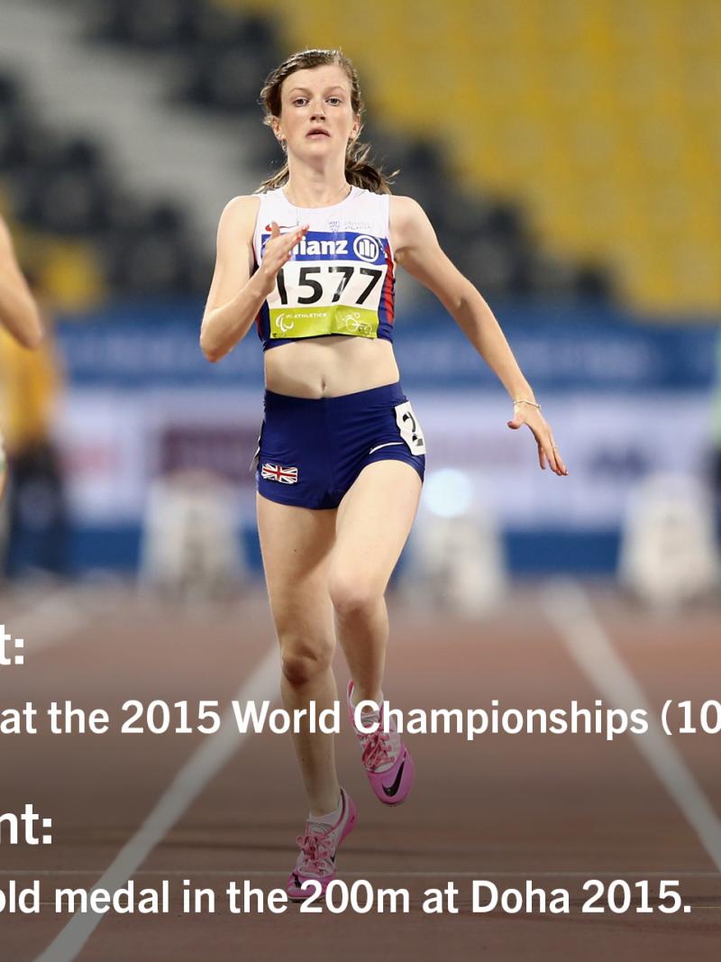 Three women in a track, running