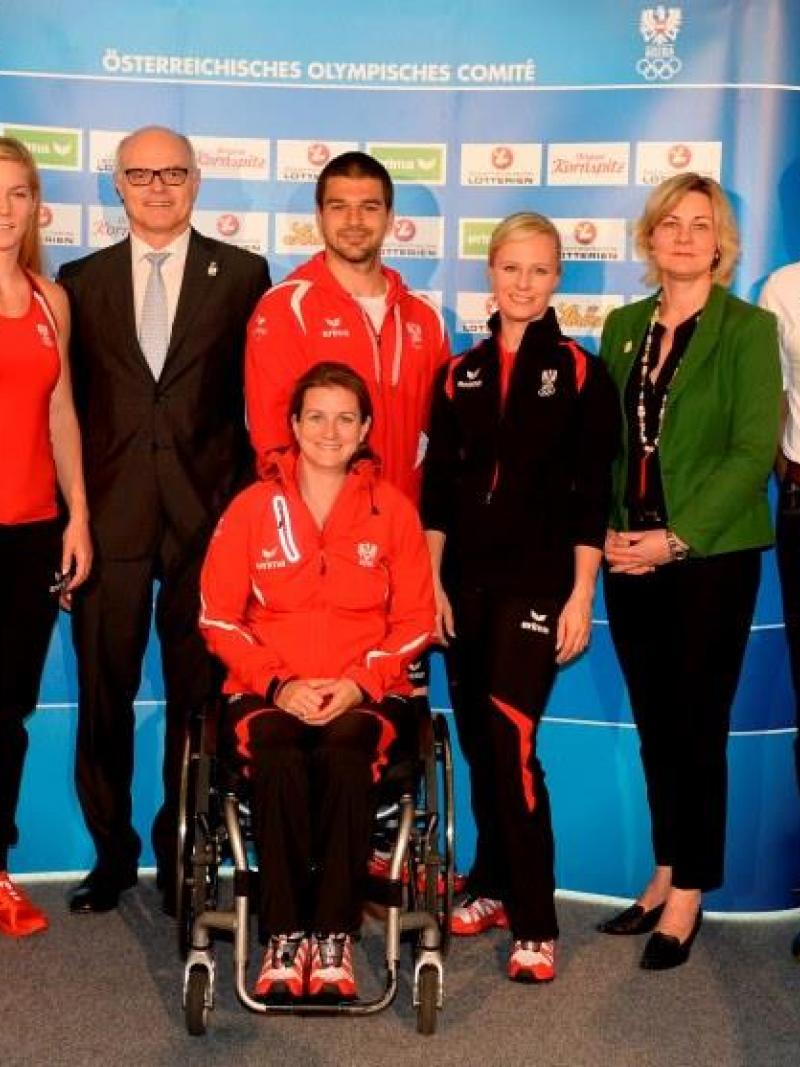 Swimmer Sabine Weber-Treiber, track athlete Gunther Matzinger and canoeist Markus Swoboda