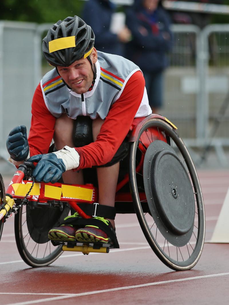 Belgium's Peter Genyn was in record breaking form at the 2016 IPC Athletics Grand Prix.