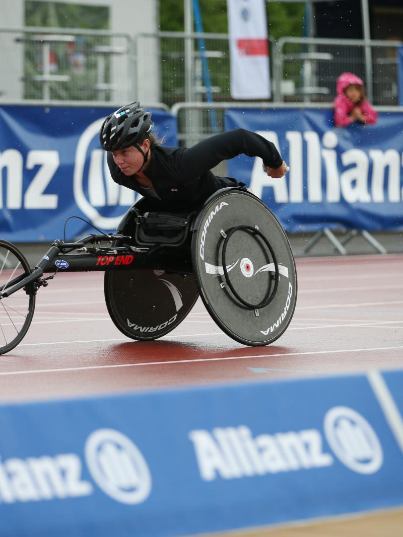 An athlete competes at the 2016 IPC Athletics Grand Prix in Nottwil, Switzerland.