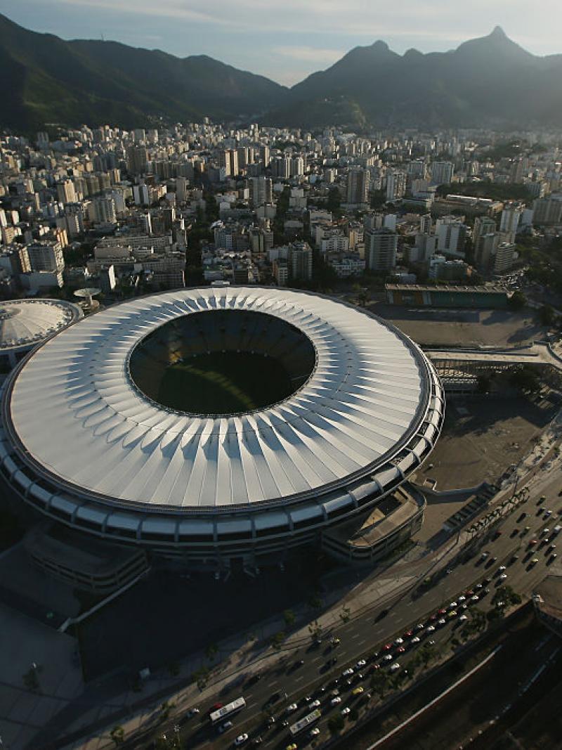 Aerial view on stadium