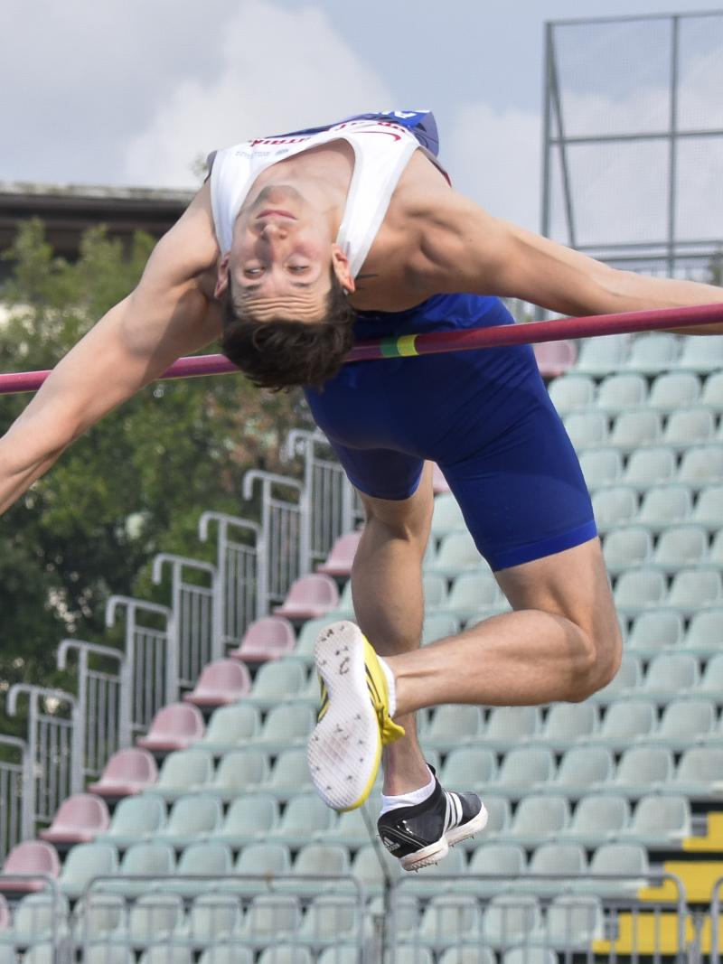Man during a high jump