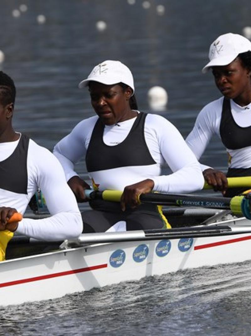 The Zimbabwean para LTA coxed four training in Gavirate, Italy.